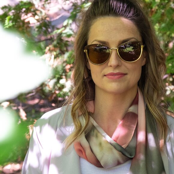 Silk Chiffon Scarf - Picture 2 of 3